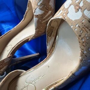 Jessica Simpson Cork Patterned Heels